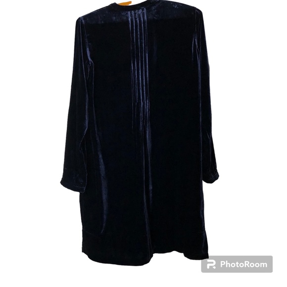SUNDANCE Midnight Blue Shirt Dress Rayon/Silk Blend - Picture 1 of 6